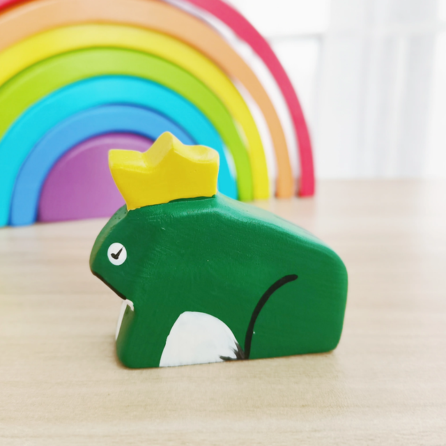 Duże drewniane zwierzęta Montessori Handmade dla dzieci - rysunek, ekologiczne zabawki edukacyjne - Wianko - 2