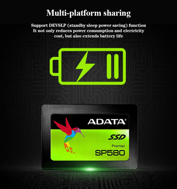 Dysk SSD ADATA SP580, 2.5 cala, SATA III, wewnętrzny, 120GB, 240GB, 480GB, 960GB - Wianko - 5