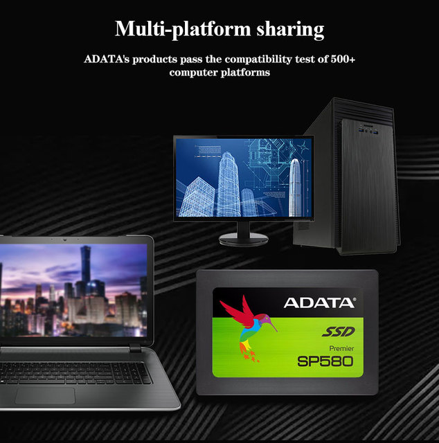 Dysk SSD ADATA SP580, 2.5 cala, SATA III, wewnętrzny, 120GB, 240GB, 480GB, 960GB - Wianko - 4