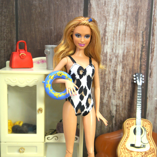 Sukienka kąpielowa do samodzielnego wykonania dla lalki Barbie - modne ubrania i dodatki dla dzieci - Wianko - 5