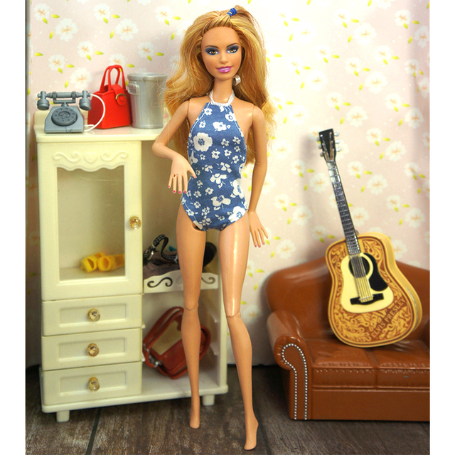 Sukienka kąpielowa do samodzielnego wykonania dla lalki Barbie - modne ubrania i dodatki dla dzieci - Wianko - 14