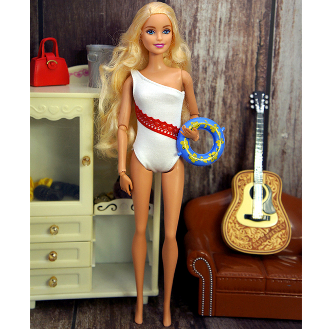 Sukienka kąpielowa do samodzielnego wykonania dla lalki Barbie - modne ubrania i dodatki dla dzieci - Wianko - 23