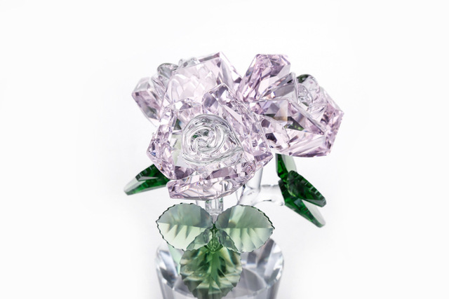 Róża kryształowa do dekoracji domu - Wianko - 2