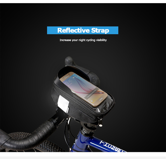 Etui na telefon kierownicze Sahoo 112003 dla rowerów - Modułowy uchwyt do smartfona i sakwa na kierownicę rowerową, dla telefonów o przekątnej 6.5 cala - Wianko - 7