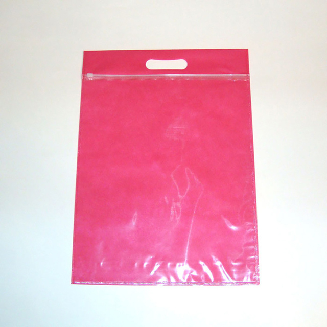 Torba na ubrania z zamkiem błyskawicznym, plastikowa, 30x40 cm, z uchwytem wieszak, kolor biały, czarny, beżowy, różowy, fioletowy (50 sztuk) - Wianko - 6