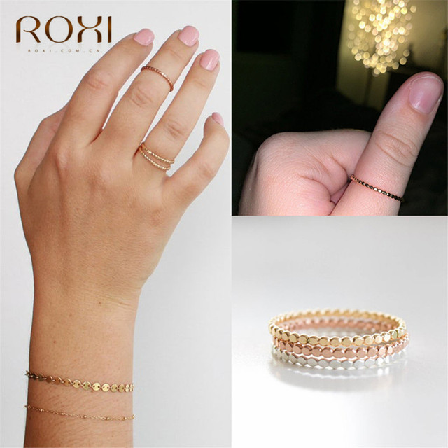 Pierścionek ROXI 925 srebro Slim układanie zroszony obrączka wieczność łączenia biżuteria - Wianko - 6
