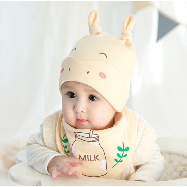 Czapka dla niemowląt z bawełny z alfabetem w stylu kreskówki - rozmiary 0-3-6-8 miesięcy - Wianko - 9