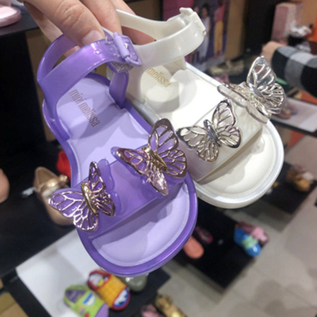 Dziewczęce galaretki Mini Melissa - nowe letnie sandały MN029 dla księżniczki z motylem - Wianko - 6