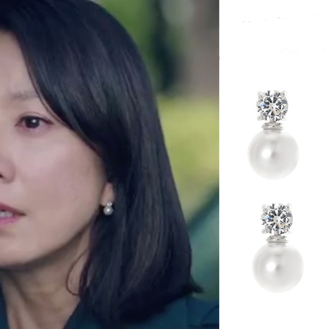 Kolczyki sztyft - 30 stylów proste dla kobiet inspirowane koreańskimi dramatami, noszone przez Kim Hee Ae i Han So Hee - Wianko - 21