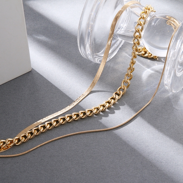 Wielowarstwowy naszyjnik żona Vintage z wężowym łańcuchem i trendy złotym wężowym naszyjnikiem - Wianko - 6