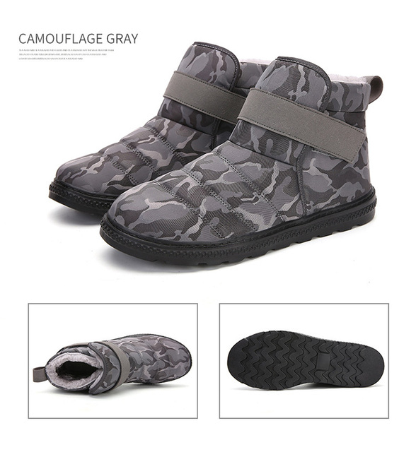 Męskie buty zimowe z ciepłym futrem, platformą i oddychającą wodoodporną konstrukcją - Wianko - 20