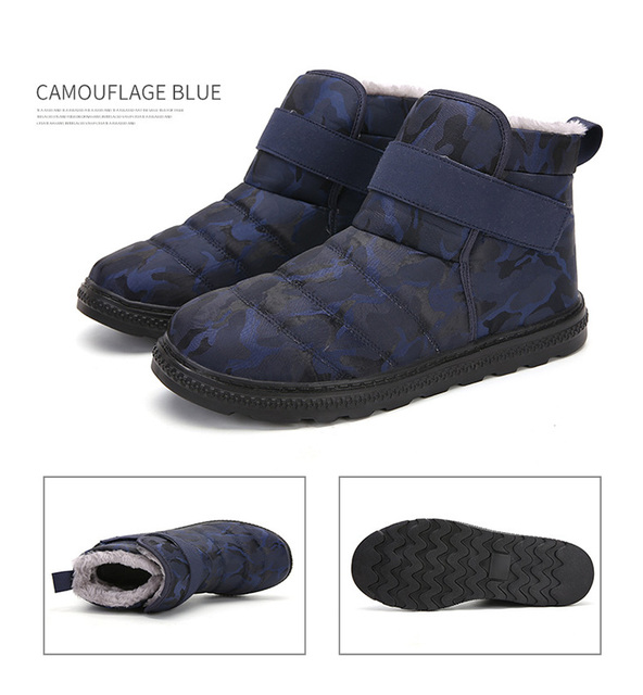 Męskie buty zimowe z ciepłym futrem, platformą i oddychającą wodoodporną konstrukcją - Wianko - 19