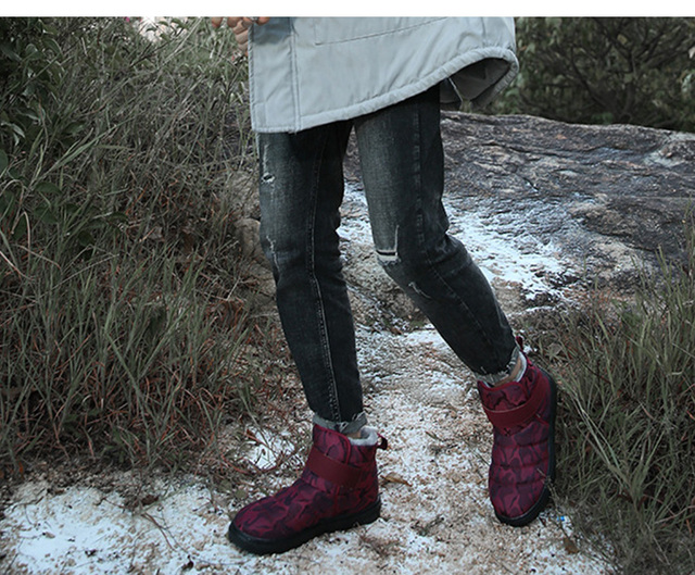 Męskie buty zimowe z ciepłym futrem, platformą i oddychającą wodoodporną konstrukcją - Wianko - 18