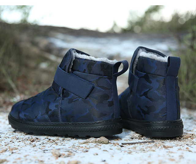 Męskie buty zimowe z ciepłym futrem, platformą i oddychającą wodoodporną konstrukcją - Wianko - 11