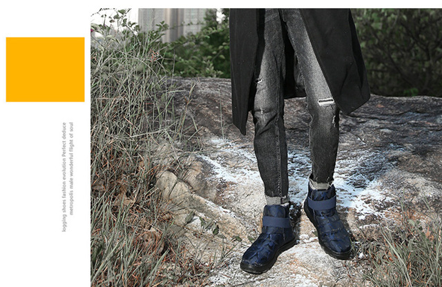 Męskie buty zimowe z ciepłym futrem, platformą i oddychającą wodoodporną konstrukcją - Wianko - 12