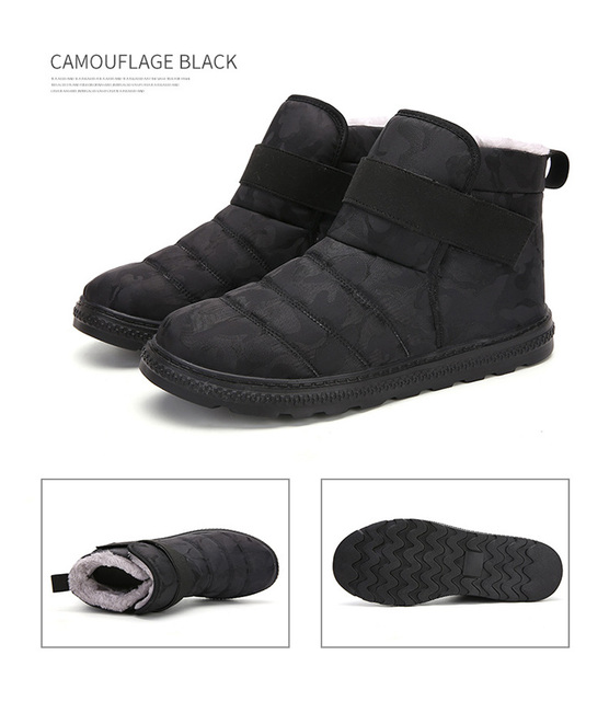 Męskie buty zimowe z ciepłym futrem, platformą i oddychającą wodoodporną konstrukcją - Wianko - 21