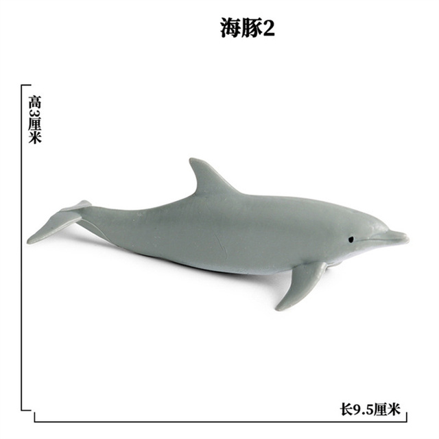 Nowe figurki postaci żółw delfin rekin krab akwarium ocean edukacja zabawka - Wianko - 15
