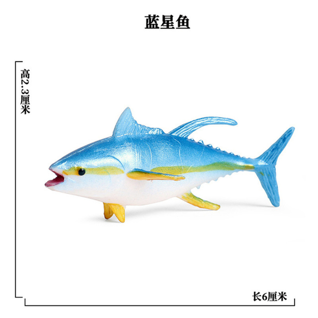Nowe figurki postaci żółw delfin rekin krab akwarium ocean edukacja zabawka - Wianko - 7