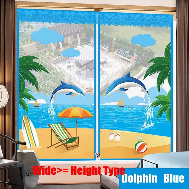 Siatka zasłonowa z szerokim otworem na delfiny, idealna do okna na plaży - Wianko - 3