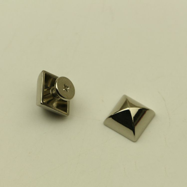 10/12mm czarna nitka dekoracyjna z kwadratową piramidą, ozdobiona skórzaną klamrą i metalowym łukiem - zestaw 10 sztuk - Wianko - 8
