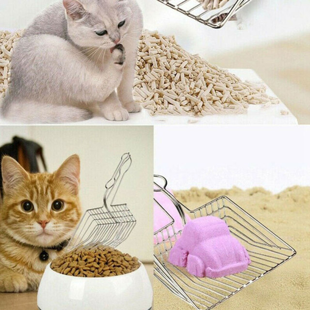 Nowość! Durszlak do kociego żwirku Metal Kitten Sand Cleaner - łopatka do czyszczenia kuwety dla zwierząt - Wianko - 8