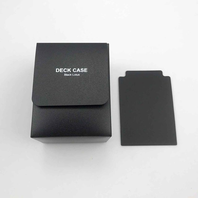 Przenośny czarny lotos schowek na 2 sztuki karty do gry, zestaw futerałów MTG Case i karty kolekcjonerskie TCG Deck dla magii/PKM/Yugioh - Wianko - 15