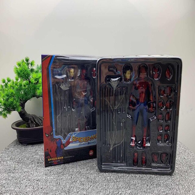 Figurka Spiderman Marvel - Model postaci pcv z ruchomymi stawami - Avengers Spider-Man - kolekcjonerskie lalki świąteczne dla dzieci - Wianko - 2