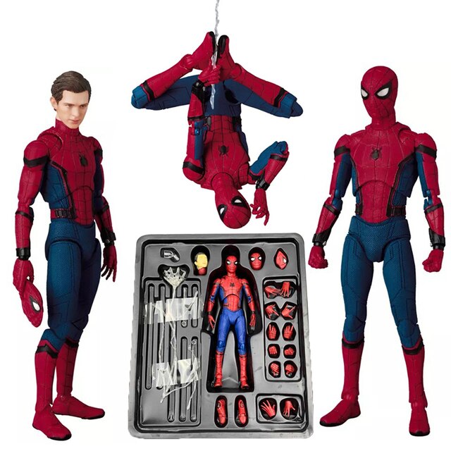Figurka Spiderman Marvel - Model postaci pcv z ruchomymi stawami - Avengers Spider-Man - kolekcjonerskie lalki świąteczne dla dzieci - Wianko - 3