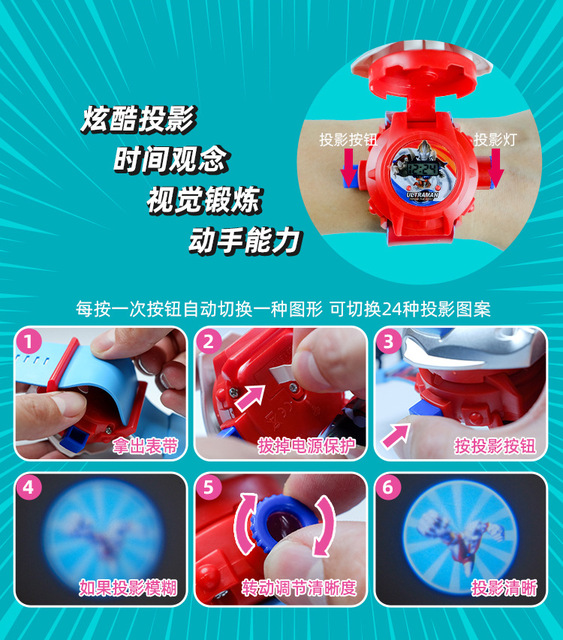 Dziecięcy zegarek z klapką 3D Disney Marvel Spiderman Iron Man Frozen – 24 projekcje LED - Wianko - 1