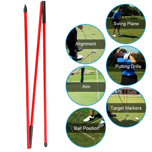 Pomoc treningowa do gry w golfa - Składane kije treningowe 48 cali, 3 sekcje (2 paczki) - Wianko - 21