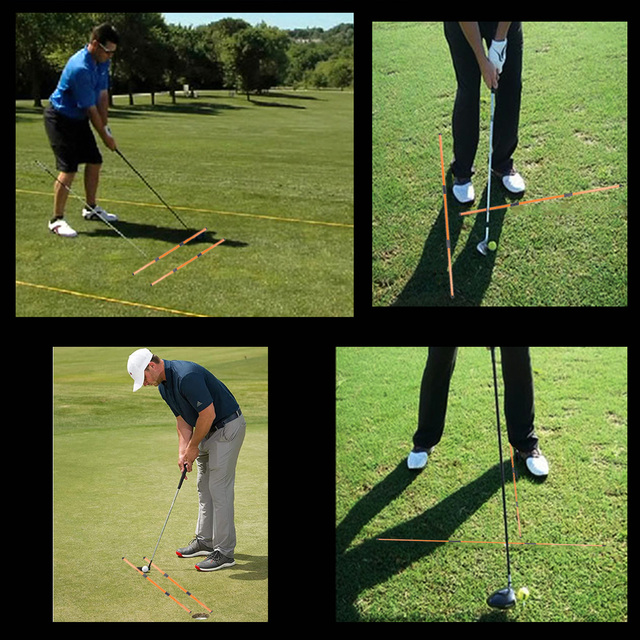 Pomoc treningowa do gry w golfa - Składane kije treningowe 48 cali, 3 sekcje (2 paczki) - Wianko - 25