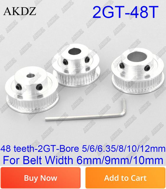 Koło rozrządu 16 zębów 2GT, otwór 3.175/4/5/6/6.35mm do pasów synchronicznych GT2, szerokość 6mm/10/15mm, mały luz - Wianko - 13