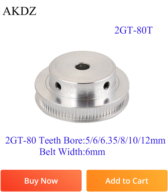 Koło rozrządu 16 zębów 2GT, otwór 3.175/4/5/6/6.35mm do pasów synchronicznych GT2, szerokość 6mm/10/15mm, mały luz - Wianko - 16