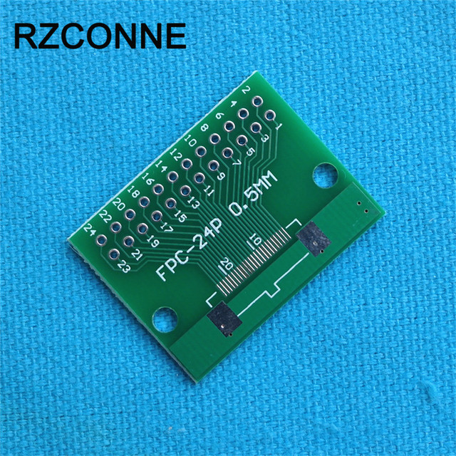Adapter 24P FFC FPC do płaskiego kabla 24-pinowego 2.54mm, 0.5MM/1.0MM Pitch z odwracaną pokrywą dla TFT LCD - 2 sztuki - Wianko - 5