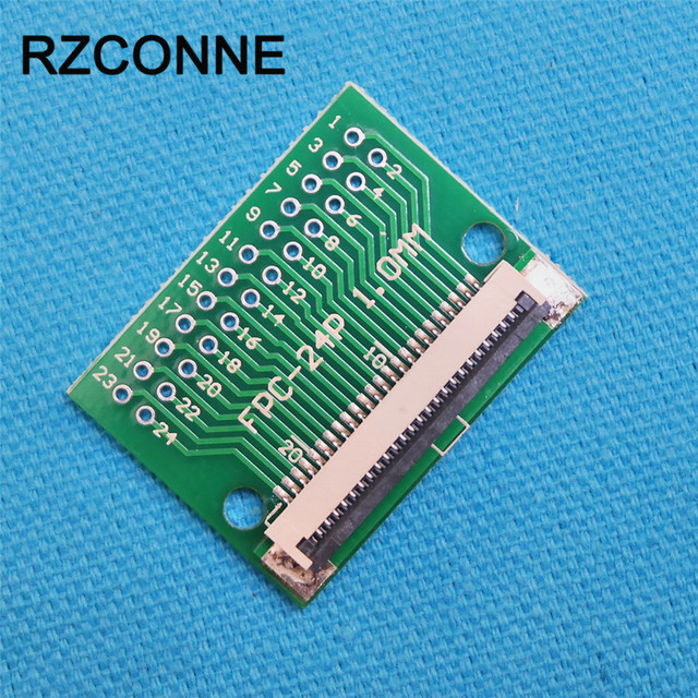 Adapter 24P FFC FPC do płaskiego kabla 24-pinowego 2.54mm, 0.5MM/1.0MM Pitch z odwracaną pokrywą dla TFT LCD - 2 sztuki - Wianko - 3