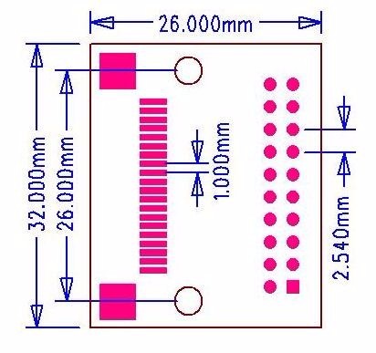 Adapter 24P FFC FPC do płaskiego kabla 24-pinowego 2.54mm, 0.5MM/1.0MM Pitch z odwracaną pokrywą dla TFT LCD - 2 sztuki - Wianko - 2