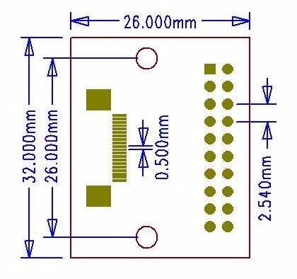 Adapter 24P FFC FPC do płaskiego kabla 24-pinowego 2.54mm, 0.5MM/1.0MM Pitch z odwracaną pokrywą dla TFT LCD - 2 sztuki - Wianko - 1