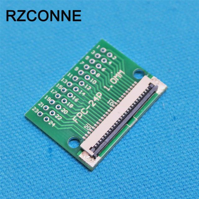Adapter 24P FFC FPC do płaskiego kabla 24-pinowego 2.54mm, 0.5MM/1.0MM Pitch z odwracaną pokrywą dla TFT LCD - 2 sztuki - Wianko - 4