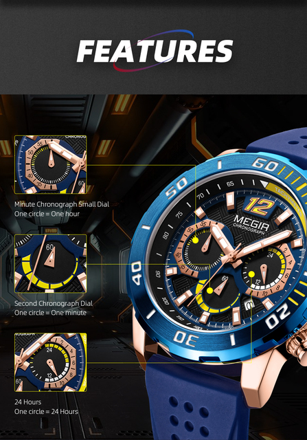 MEGIR 2109 - luksusowy męski zegarek kwarcowy Chronograph z funkcją Luminous marki wojskowe - Wianko - 6