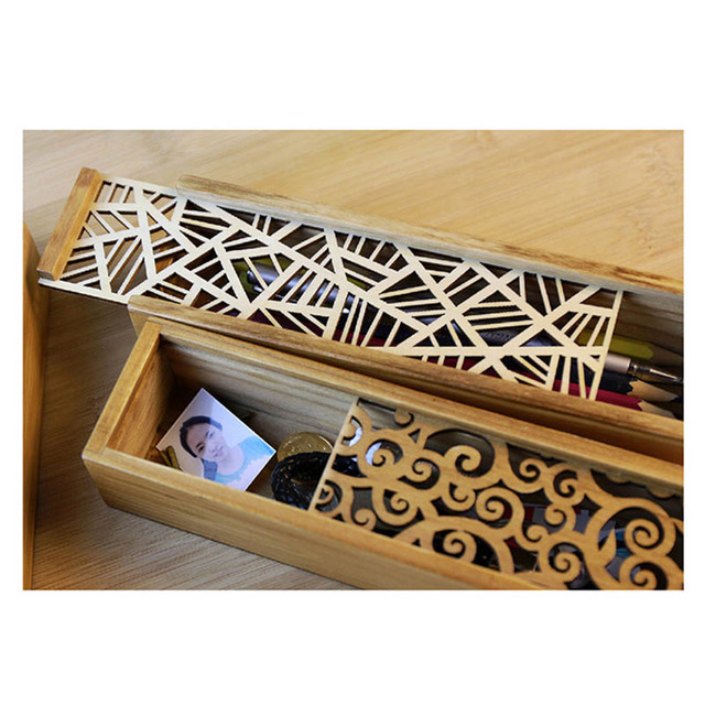 Drewniany ołówek Box multifunkcyjny, pojemnik na okulary, idealny dla kreatywnych studentów - Wianko - 3