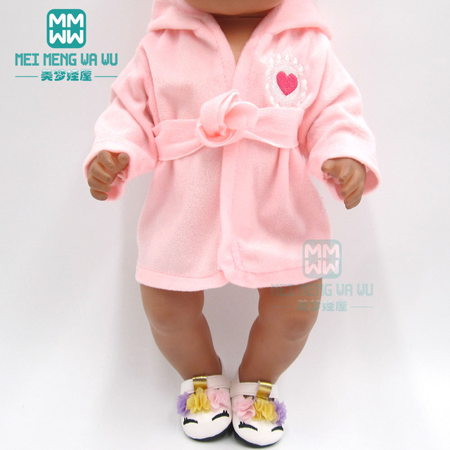 Ubranka dla lalki urodzone dziecko 18 cali 40-43cm - koszulka w paski i różowe spodnie - Wianko - 5