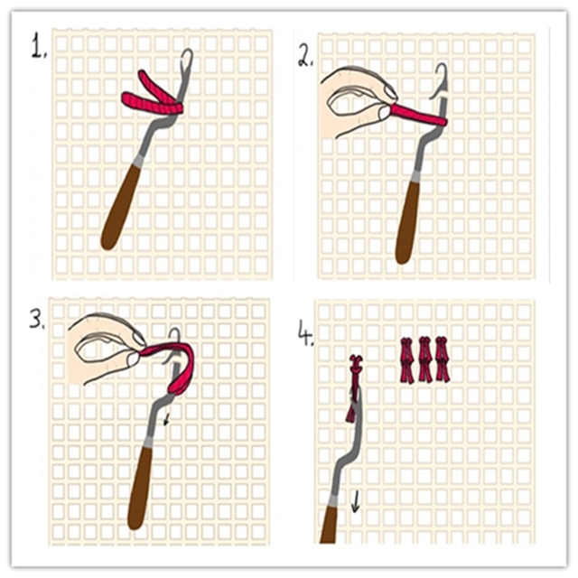 Zestaw 2 drewnianych haków zatrzaskowych do haftowania - wygodne narzędzie do kreatywności DIY przy tworzeniu gobelinów i dywanów - Wianko - 7
