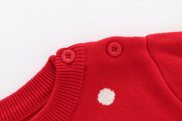 Dziecięcy sweter dzianinowy z długim rękawem dla chłopców i dziewczynek w wieku 1-8 lat, ze wzorem Mikołaja i jelenia - jesienne i zimowe ubranie - Wianko - 13