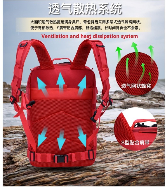 Męski plecak we wzór maskujący, wojskowa torba o pojemności 45L, wodoodporna, idealna do turystyki - Wianko - 5