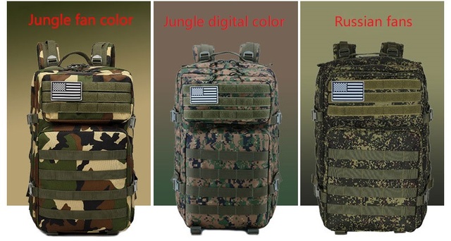 Męski plecak we wzór maskujący, wojskowa torba o pojemności 45L, wodoodporna, idealna do turystyki - Wianko - 14