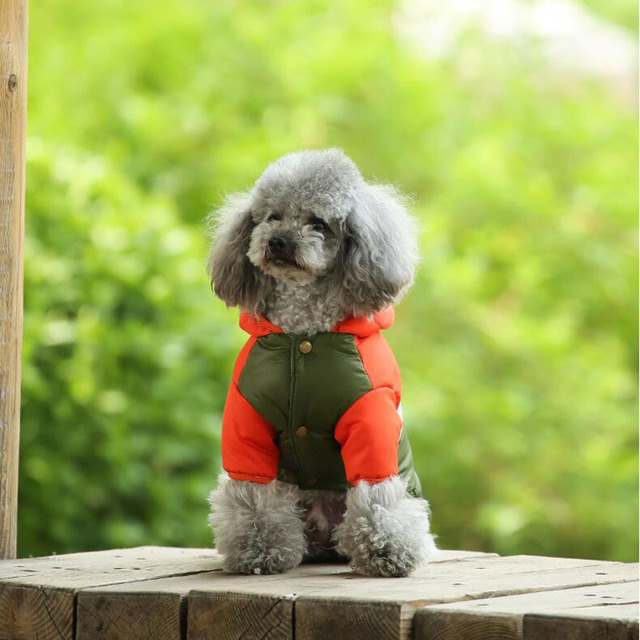 Wodoodporna kurtka z kapturem dla dużego psa - jesień/ciepłe zimowe ubrania - Wianko - 63
