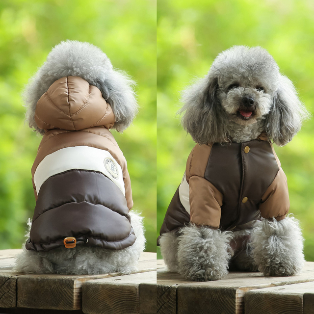 Wodoodporna kurtka z kapturem dla dużego psa - jesień/ciepłe zimowe ubrania - Wianko - 59