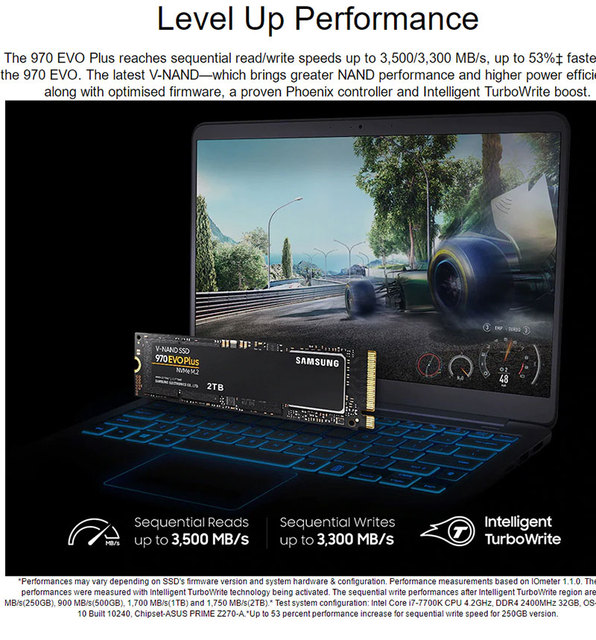Samsung 970 EVO Plus - wewnętrzny dysk SSD M.2 NVME 2280 o pojemności 250GB, 500GB, 1TB lub 2TB - Wianko - 3