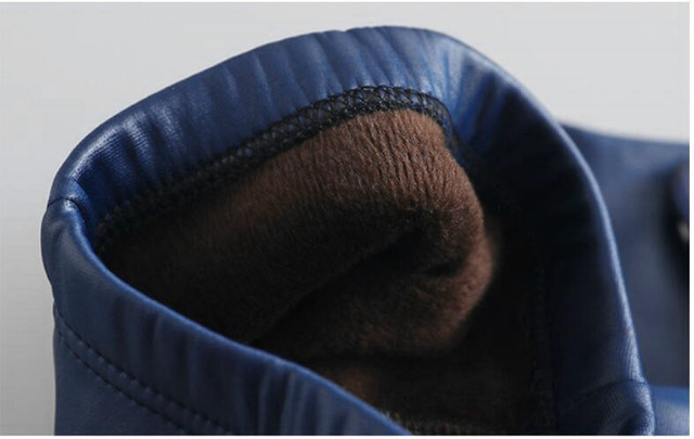 Warme Winterleggings aus Fake-PU-Leder für Mädchen und Jungen - dicke und warme Kinderhosen - Wianko - 17