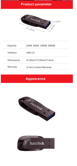 SanDisk CZ410 Dysk Flash USB3.0 o pojemnościach 32GB, 64GB, 128GB i 256GB - Wianko - 7